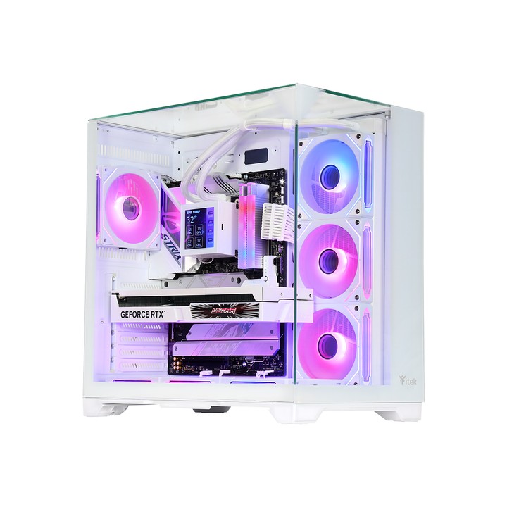 ITEK CASE DARK CAVE PANO - GAMING TOWER, ATX, 4X12CM ARGB FAN, 2XUSB3, TYPE-C, TEMP GLASS TOP, SID