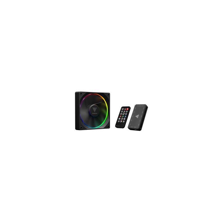 GAMDIAS VENTOLA CASE KIT AEOLUS M3-1204R 4x ARGB PWM FAN 120mm CENTRA.