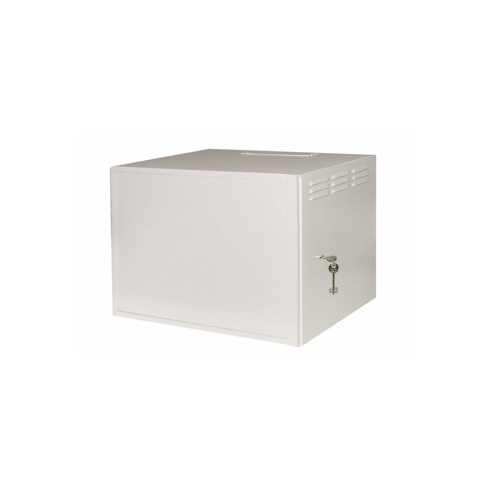 ARMADIO RACK 19 6U PORTA IN FERRO ANTIVANDALISMO CON SERRATURA ANTIEFFRAZIONE GRIGIO CM 40X56X33 (PxLxA)