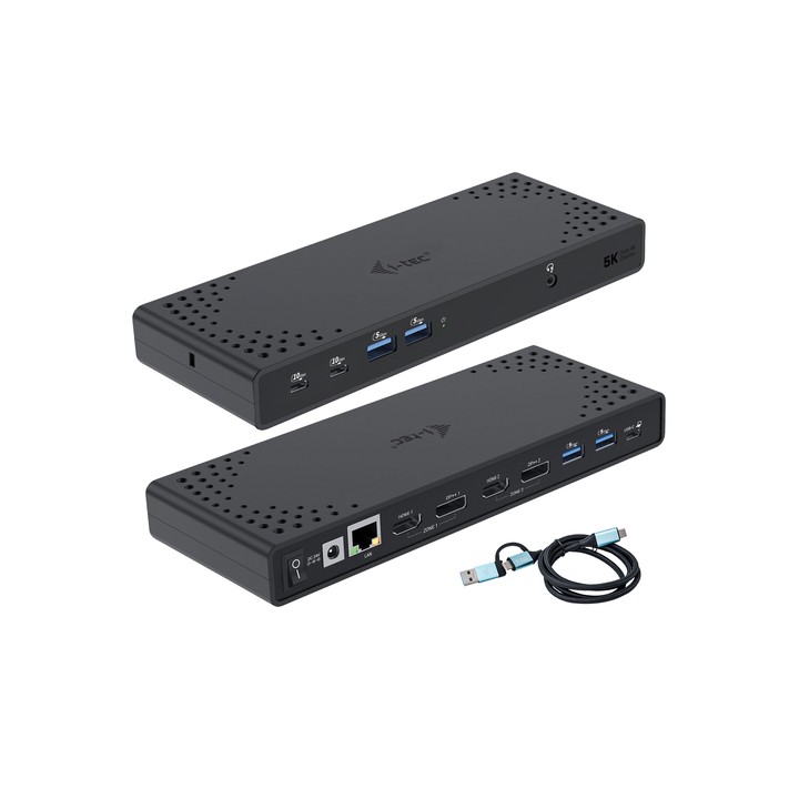 I-TEC USB 3.0/USB-C/THUNDERBOLT 3 DUAL DISPLAY DOCKING STATION GEN2 E POWER DELIVERY 100W