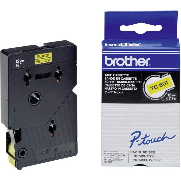 BROTHER NASTRO 12MM NERO/GIALLO