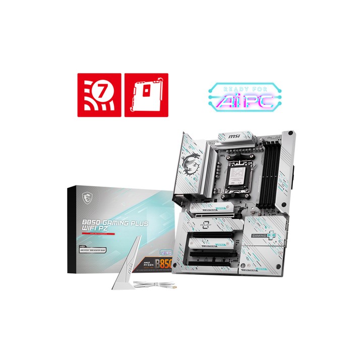 MSI MB B850 GAMING PLUS WIFI PZ,B850,AM5,4DDR5,4PCI-Ex16,3M.2,4SATA3,3USB10G,6USB5G,8USB2