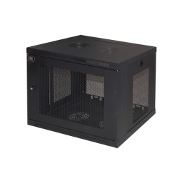 ARMADIO RACK 19 9U CON PORTE TRAFORATE MM 510 (A), 600 (L), 450 (P) COLORE NERO