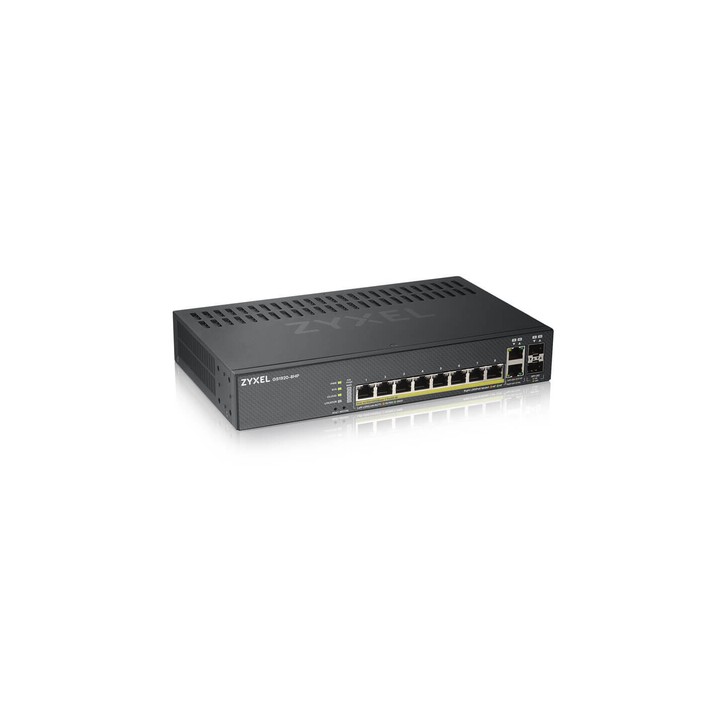 ZYXEL SWITCH MANAGED NEBULAFLEX 8 PORTE GIGABIT POE + 2 DUAL GIGABIT, IPV6, VLAN, QOS, IGMP, DESIGN