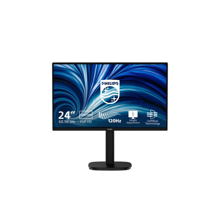 PHILIPS MONITOR 23,8 LED IPS FHD 16:9 4MS, REG ALTEZZA, VGA/DP/HDMI