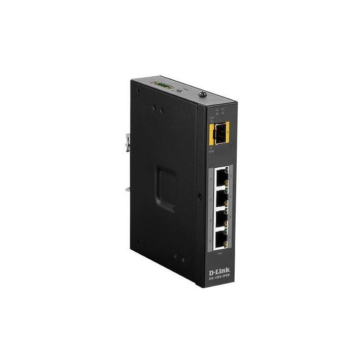 D-LINK SWITCH INDUSTRIALE 5 PORTE UNMANAGED 4XGIGABIT POE+, 1XSFP