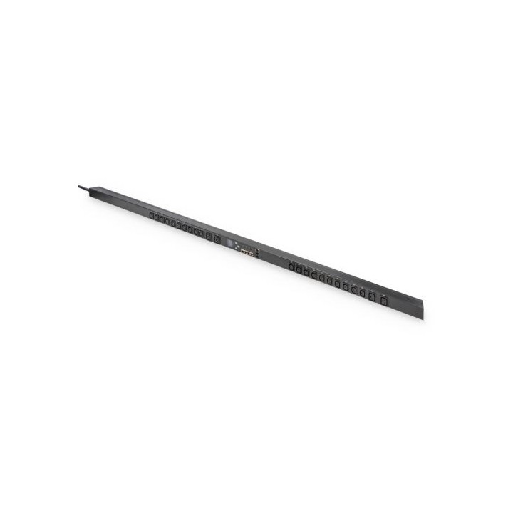 DIGITUS Smart PDU, Input Monitored, ingresso 1x16A, uscite 20 x C13, 4 x C19
