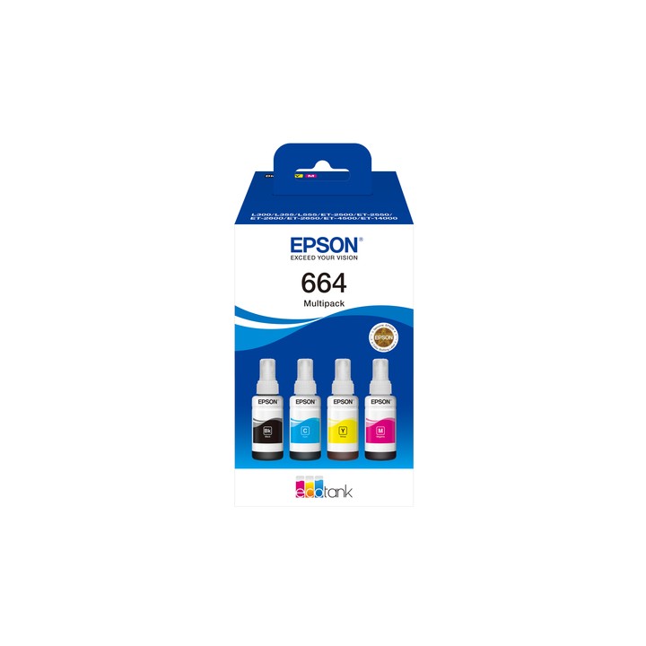 EPSON CART INK 664 ECOTANK 4-COLOUR MULTIPACK