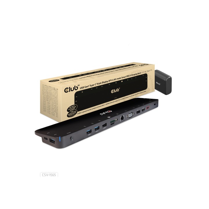 CLUB 3D DOCKING STATION USB-C GEN 1 TRIPLE DP 100W POWER SUPPLY