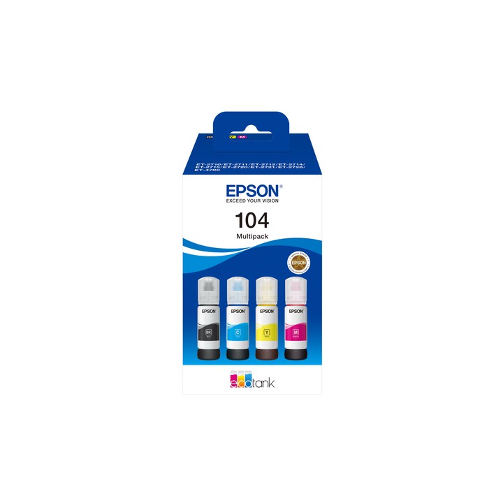 EPSON CART INK 104 ECOTANK 4-COLOUR MULTIPACK