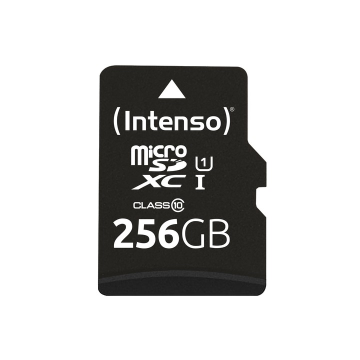 INTENSO MEMORY CARD MICRO SD 256GB UHS-I PREMIUM Up to 90 Mb/s