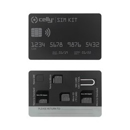 CELLY KIT UNIVERSALE PER SIM CARD CON CLIP
