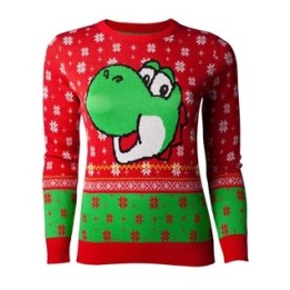 DIFUZED NINTENDO SUPER MARIO YOSHI MAGLIONE DONNA JUMPER XS