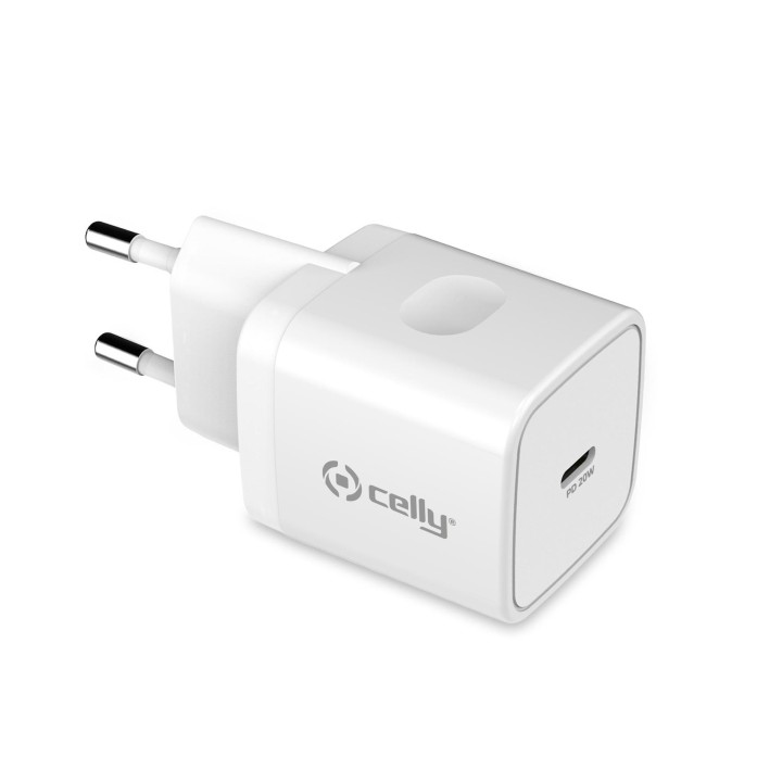CELLY - POWER DELIVERY CHARGER 20W CON PRESA USB C WHITE