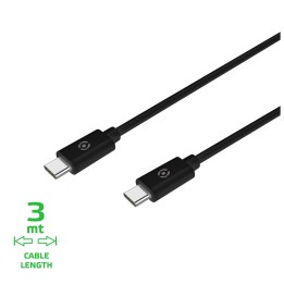 CELLY - CAVO NERO USB TYPE C 60W 3 METRI