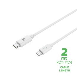 CELLY - CAVO BIANCO USB LIGHTNING TO TYPE C 2 METRI