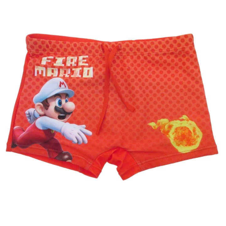 NINTENDO SUPER MARIO : FIRE MARIO - COSTUME DA BAGNO BOXER 5 ANNI (110cm)