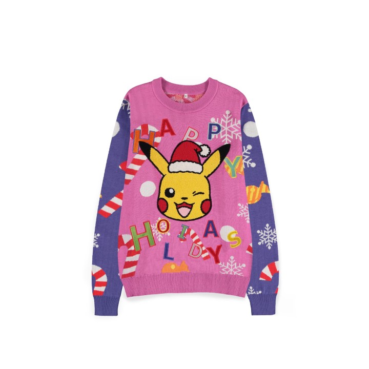 DIFUZED POKEMON - MAGLIONE NATALIZIO: PIKACHU PATCHED - TAGLIA M