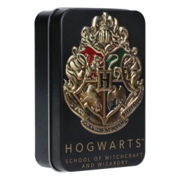 PALADONE HARRY POTTER HOGWARTS PLAYING CARDS IN A TIN BLACK