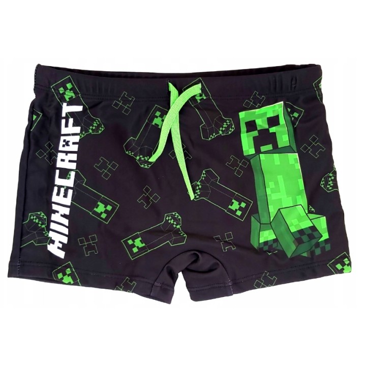 MINECRAFT : CREEPER - COSTUME DA BAGNO BOXER NERO 9 ANNI (134cm)