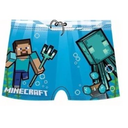 MINECRAFT : AGGIORNAMENTO ACQUATICO STEVE - COSTUME DA BAGNO BOXER 8 ANNI (128cm)