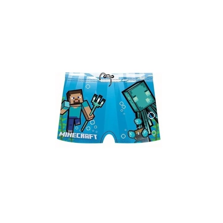 MINECRAFT : AGGIORNAMENTO ACQUATICO STEVE - COSTUME DA BAGNO BOXER 9 ANNI (134cm)