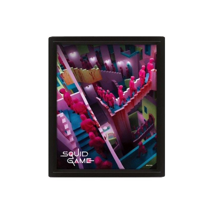 PYRAMID SQUID GAME (CRAZY STAIRS) - POSTER 3D INCORNICIATO