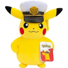 JAZWARES Peluche: Pokemon - Captain Pikachu 20cm