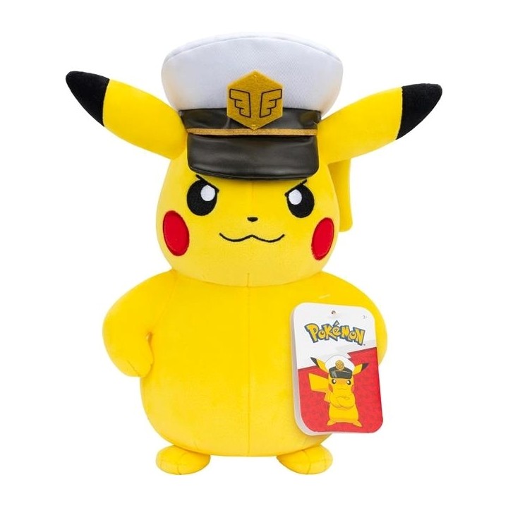 JAZWARES Peluche: Pokemon - Captain Pikachu 20cm