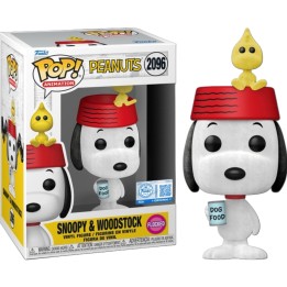 FUNKO POP Animation: Peanuts - 2096 Snoopy With Woodstock (Flocked) (Exclusive) 9cm