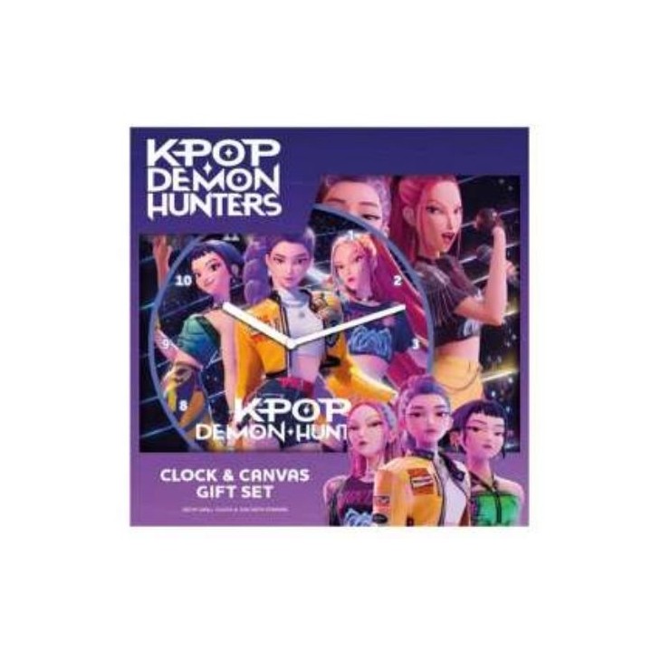 PYRAMID K-POP DEMON HUNTERS (HUNTR/X) CLOCK & CANVAS GIFT SET