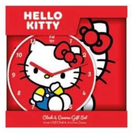 PYRAMID HELLO KITTY (POLKA DOT) CLOCK & CANVAS GIFT SET