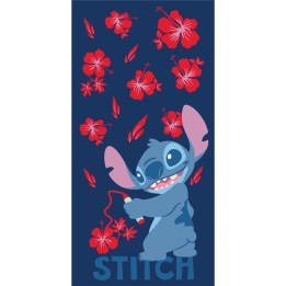 AYMAX - DISNEY - Stitch "Flowers" - Beach Towel 100% Cotton - 70x140cm