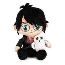 Barrado Harry Potter: Harry Sitting With Hedwig - Peluche 24cm