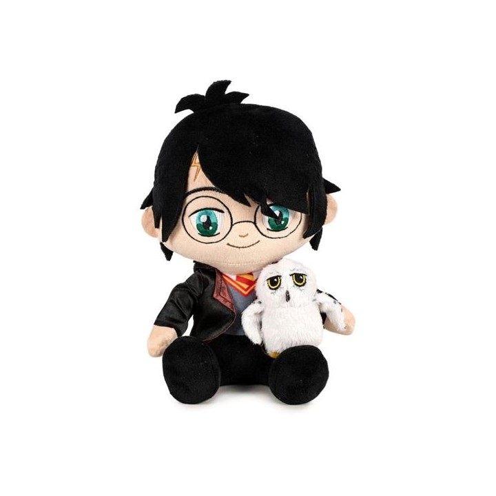 Barrado Harry Potter: Harry Sitting With Hedwig - Peluche 24cm