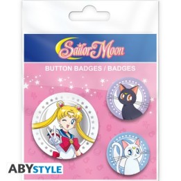 ABYSTYLE SAILOR MOON - Badge Pack - Sailor Moon, Luna & Artemis
