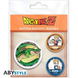 ABYSTYLE DRAGON BALL - Badge Pack - DBZ/Goku, Vegeta & Shenron