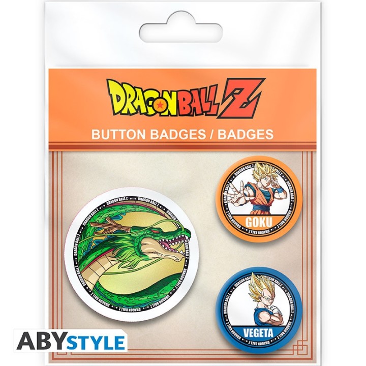 ABYSTYLE DRAGON BALL - Badge Pack - DBZ/Goku, Vegeta & Shenron