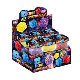 D-CUBE GLITTER GLAM GELLY/TPR DISPLAY 12