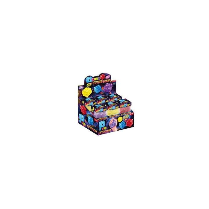 D-CUBE GLITTER GLAM GELLY/TPR DISPLAY 12