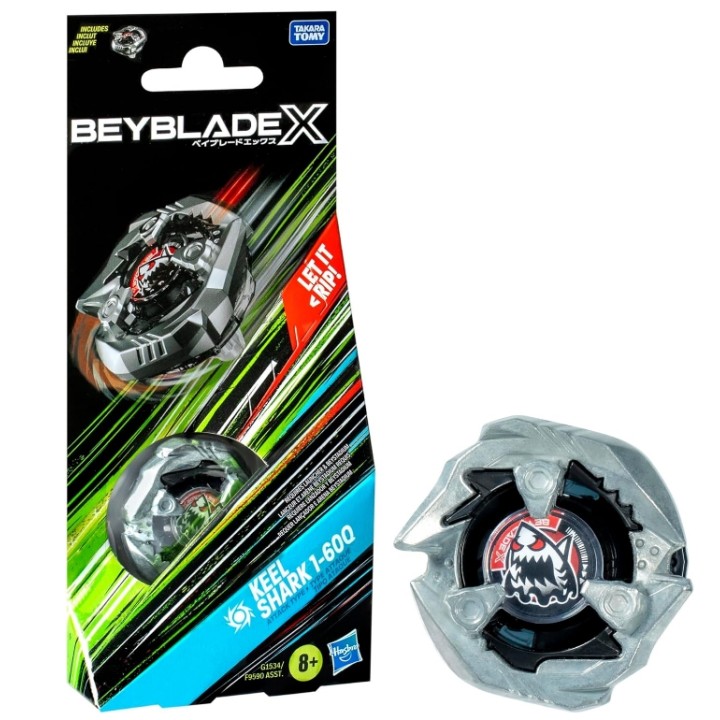 Hasbro BeyBlade X: Booster Single Top - Black Keel Shark (G1534)