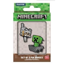 PALADONE MINECRAFT Minecraft Set of 2 Enamel Pin Badges