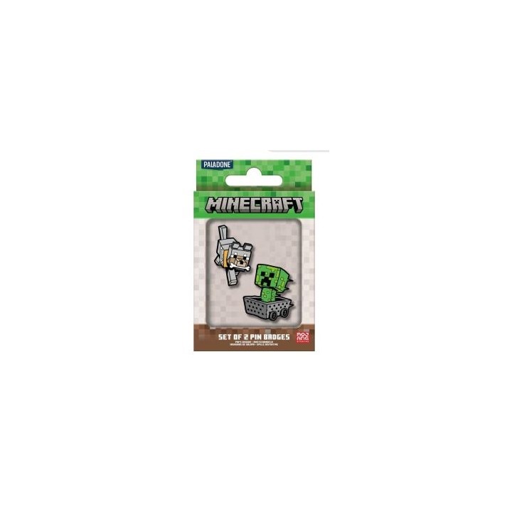 PALADONE MINECRAFT Minecraft Set of 2 Enamel Pin Badges