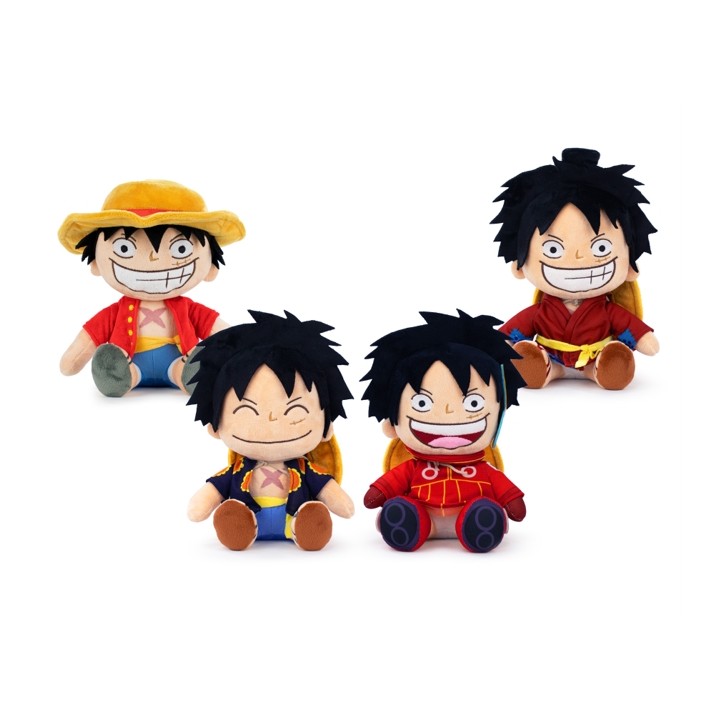 BARRADO One Piece: Monkey D. Luffy 4pz Assortito - Peluche 26cm