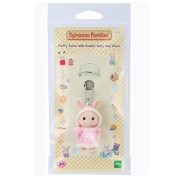 SYLVANIAN FAMILIES Portachiavi Fluffy Parka Coniglio Latte