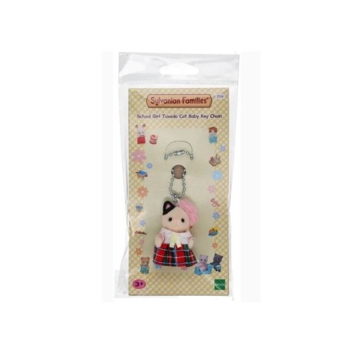 SYLVANIAN FAMILIES Portachiavi Scolaretta Gatto Tuxedo