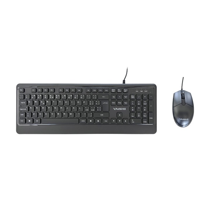 YASHI EXCLUSIVE DUAL USB KEYB+MOUSE BLACK DUAL ITA/ENG