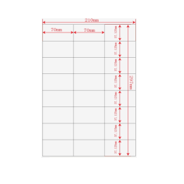 Etichette adesivo formato A4 165g 70*36mm n.24 etichette/foglio (conf.