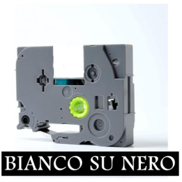 12mmX8m Nastro laminato compatibile per Brother TZe-335 bianco su nero