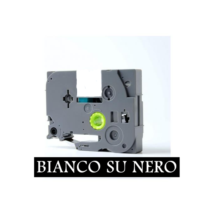 12mmX8m Nastro laminato compatibile per Brother TZe-335 bianco su nero